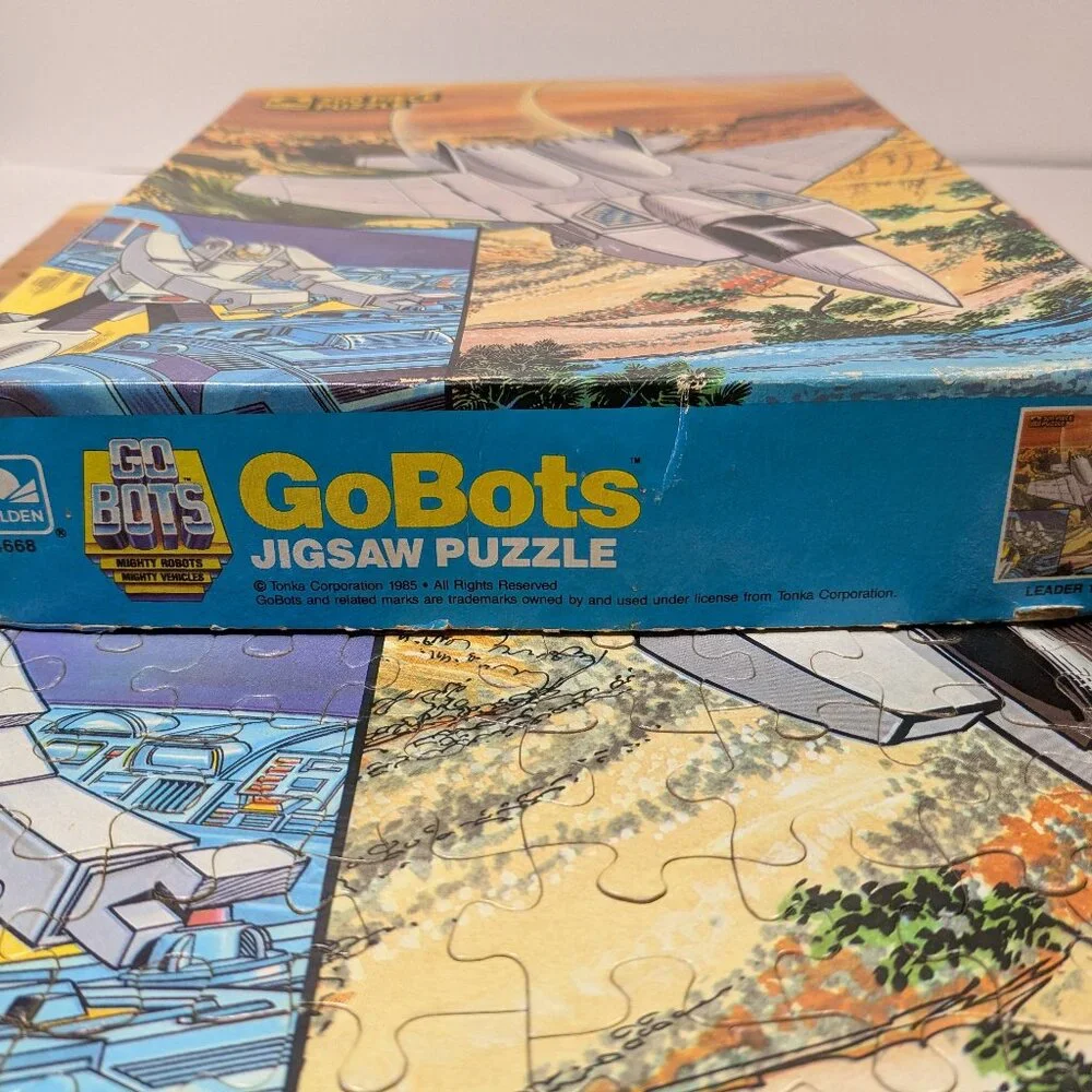 Vintage 1985 GoBots 200 Piece Jigsaw Puzzle (Leader 1) By Golden 4668 Childhood